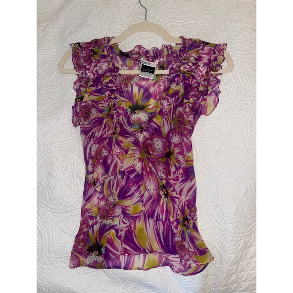 Vintage Ungaro Silk Floral Blouse - US 6 - Picture 3 of 11